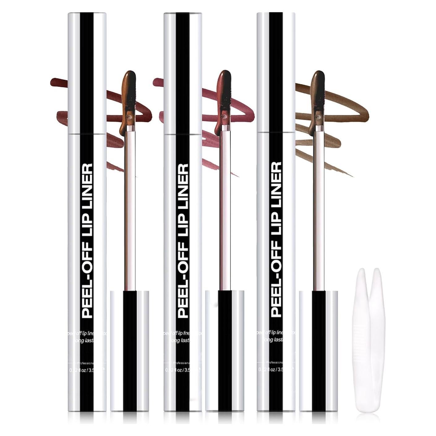 Tinte de Lápiz Labial Despegable Erinde 3PCS Mate Impermeable