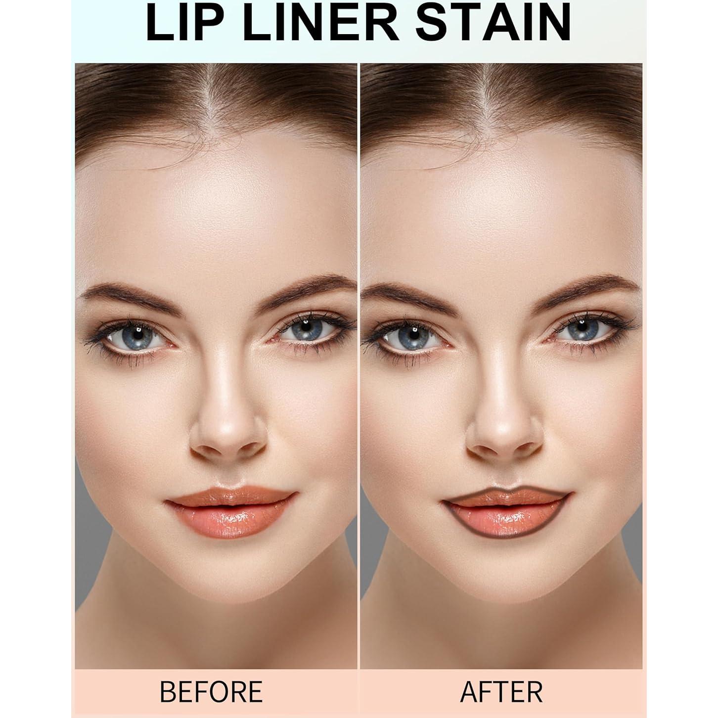 Tinte de Lápiz Labial Despegable Erinde 3PCS Mate Impermeable