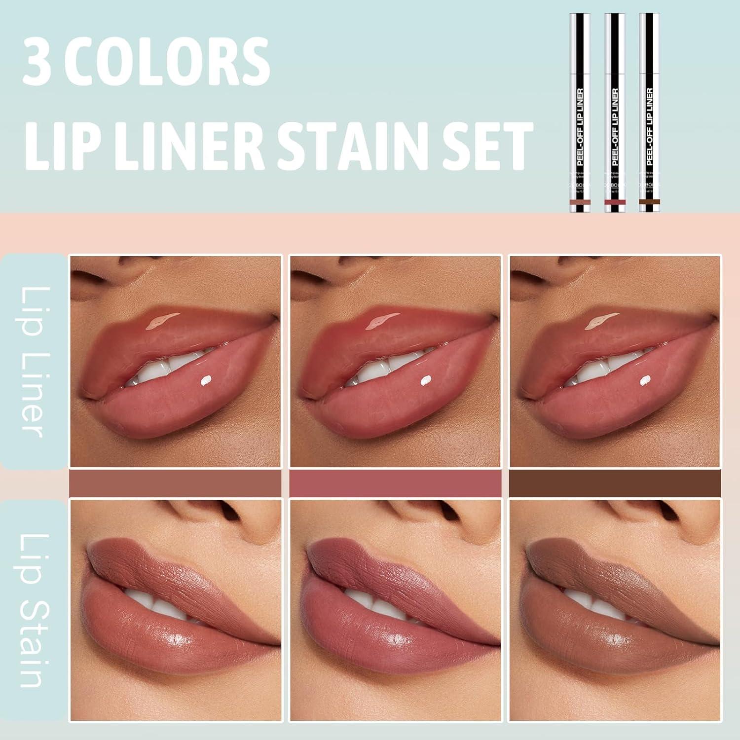 Set de Tinte de Labios Peel Off Wugbc 3 Colores Larga Duración