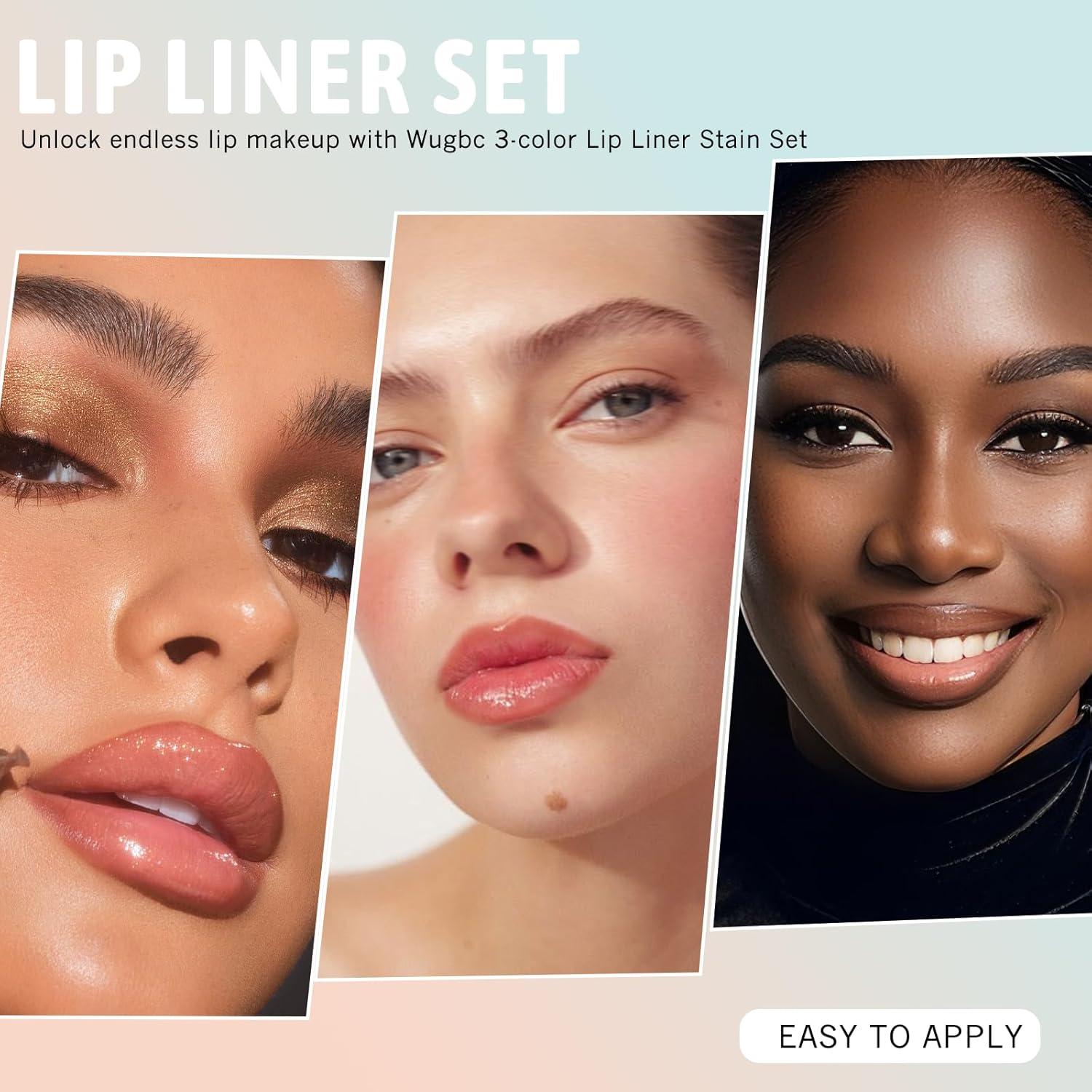 Set de Tinte de Labios Peel Off Wugbc 3 Colores Larga Duración