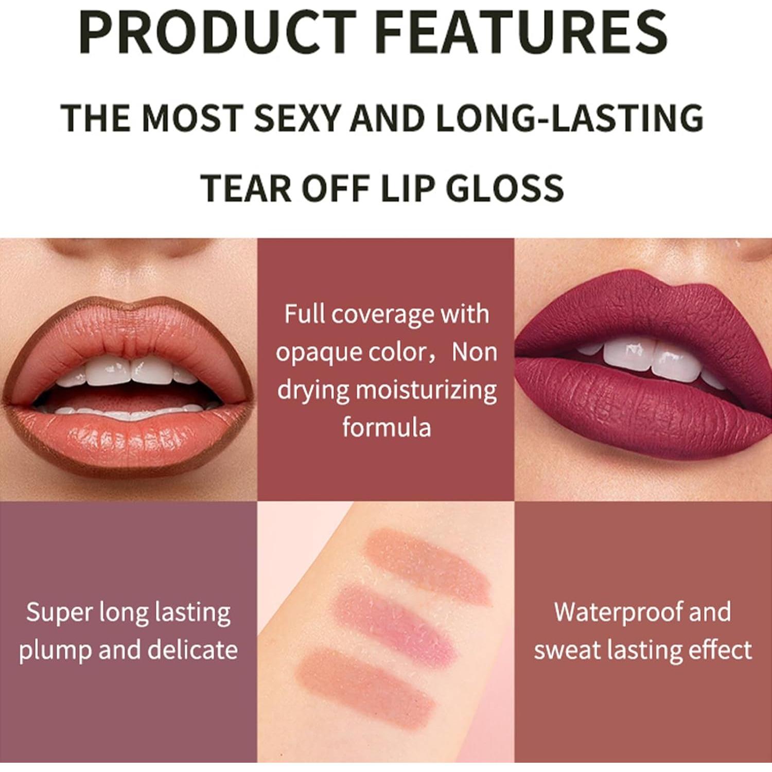 Set de Tatuaje de Tinte para Labios Peel Off Petansy - 3 Colores