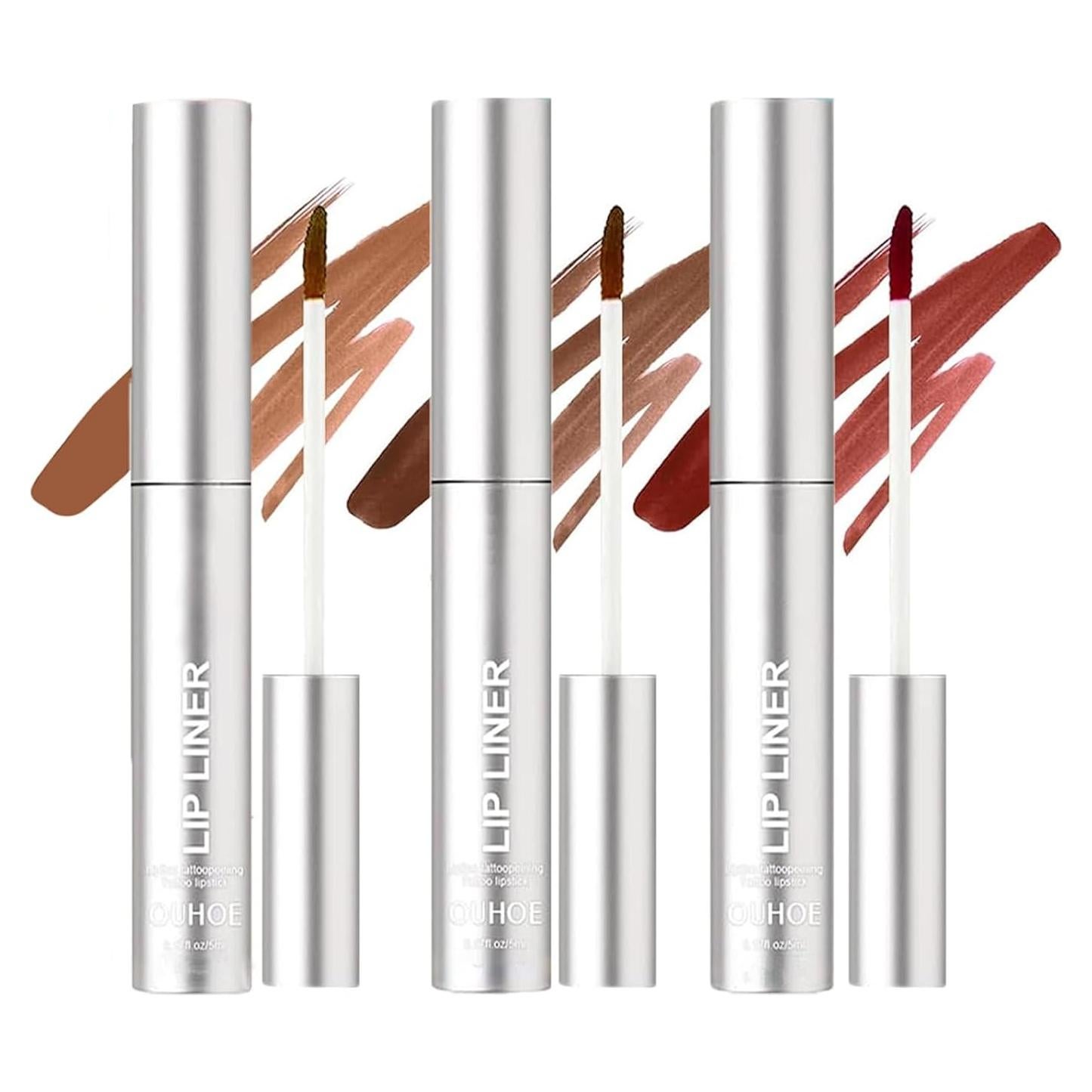 Set de Lápiz Labial Peel Off Dulele 3 Piezas Rosa Mate