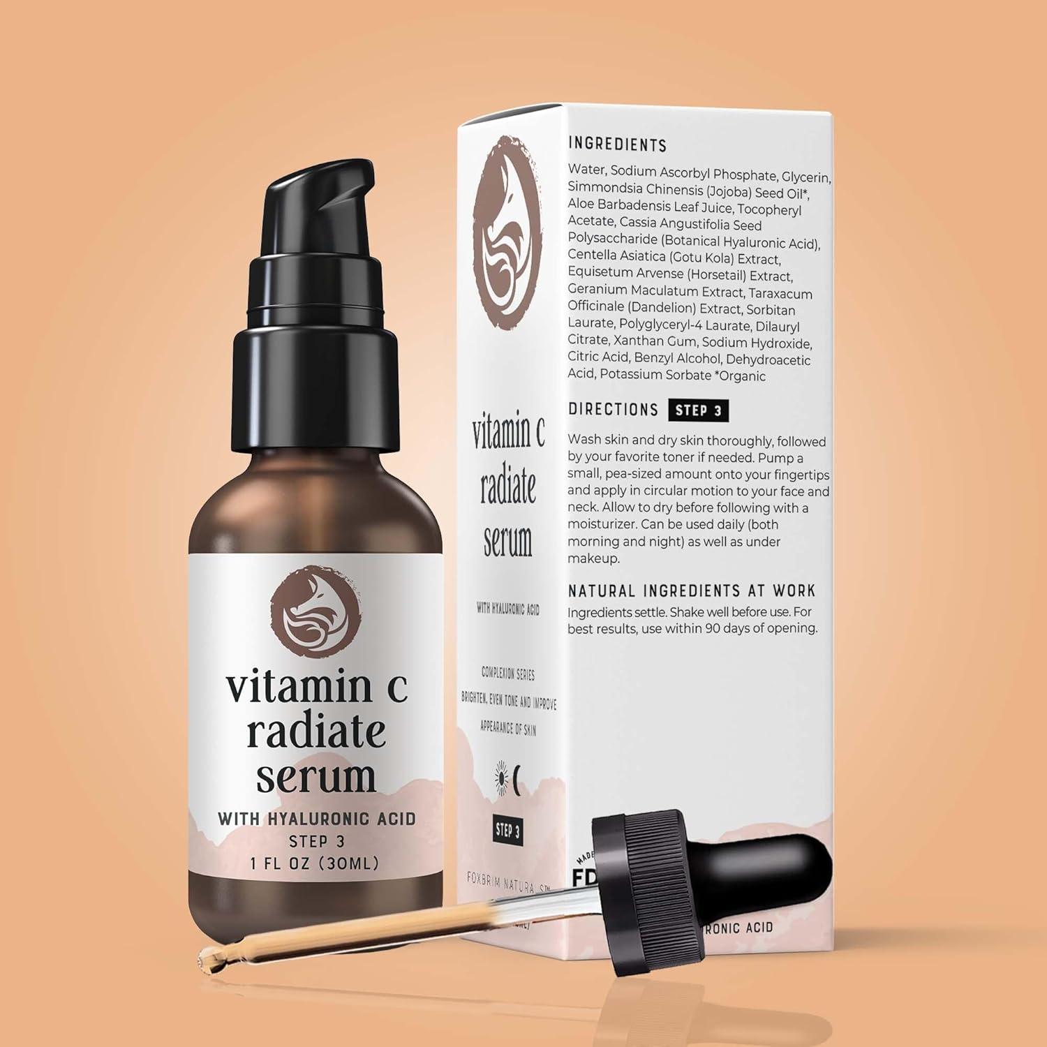 Suero Facial de Vitamina C Foxbrim 30ml - Natural y Orgánico