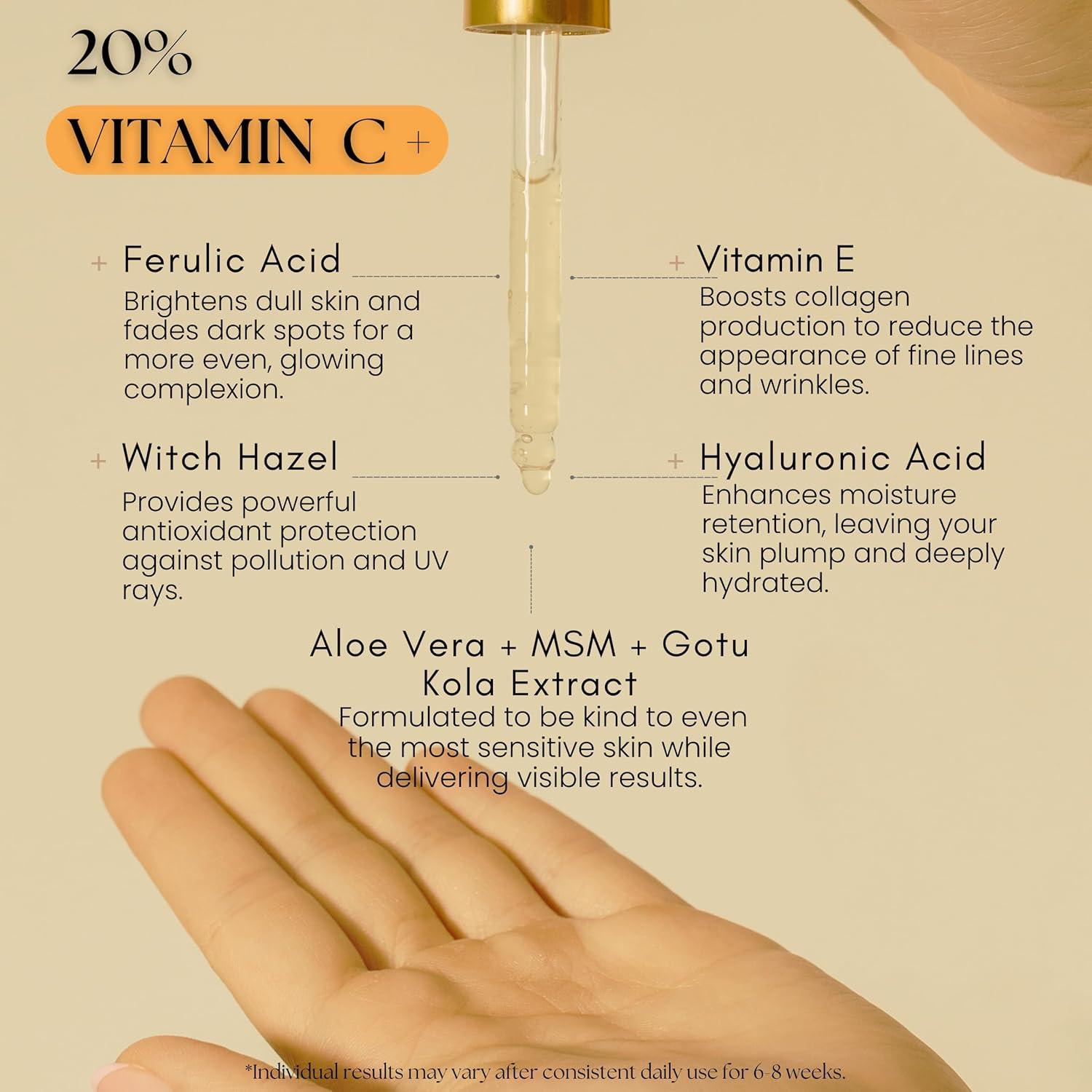 Suero de Vitamina C 20% Dewiskin - Antienvejecimiento y Hidratante 28.35 g