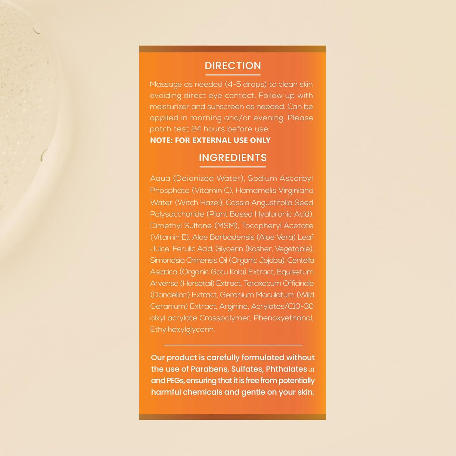 Suero de Vitamina C 20% Dewiskin - Antienvejecimiento y Hidratante 28.35 g