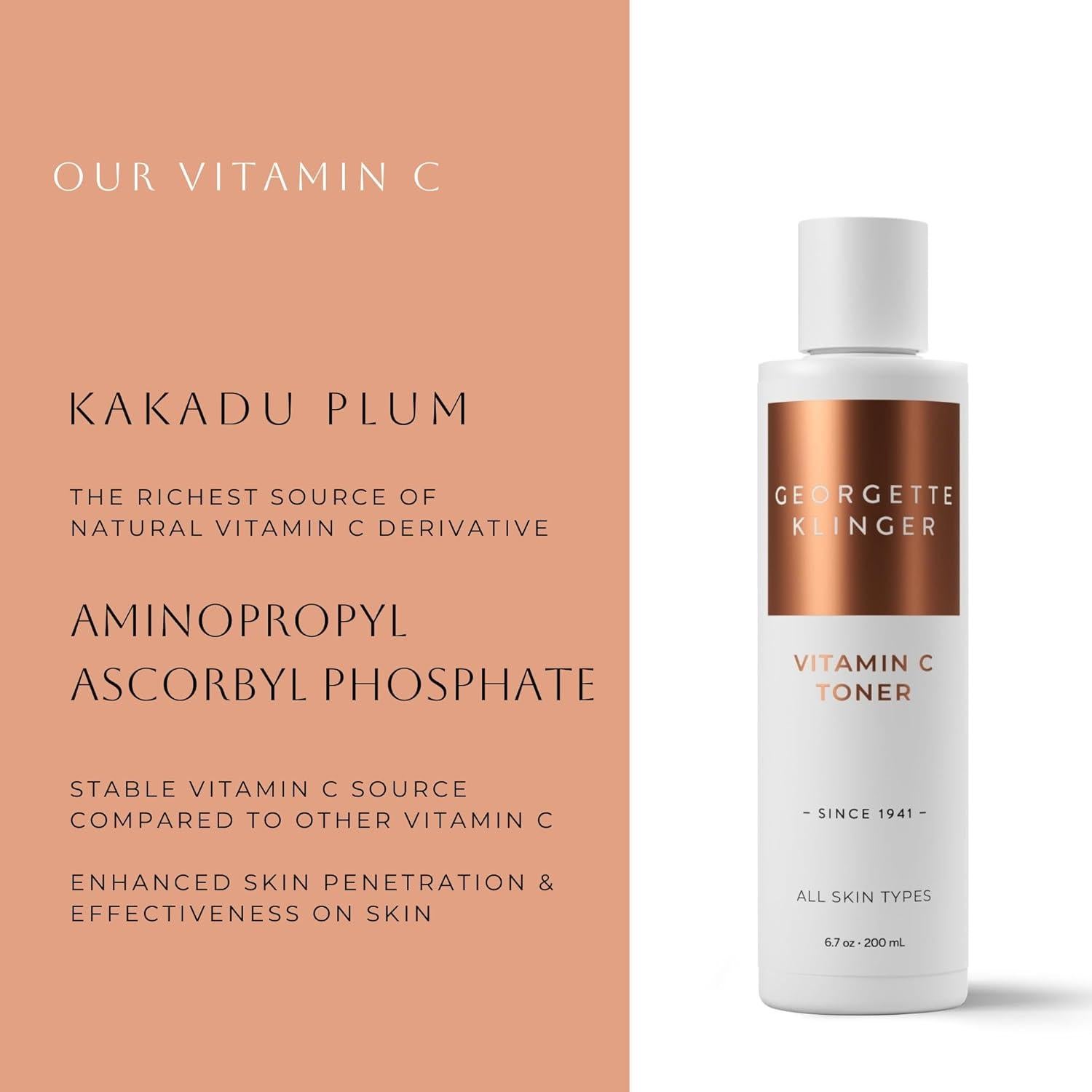 Tónico Facial Georgette Klinger Vitamina C 190.5 g - Aclara y Revitaliza