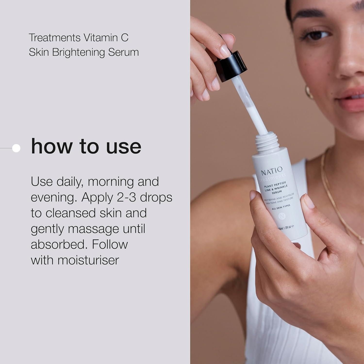 Suero Iluminador Facial Natio Vitamina C 30 ml - Antioxidante