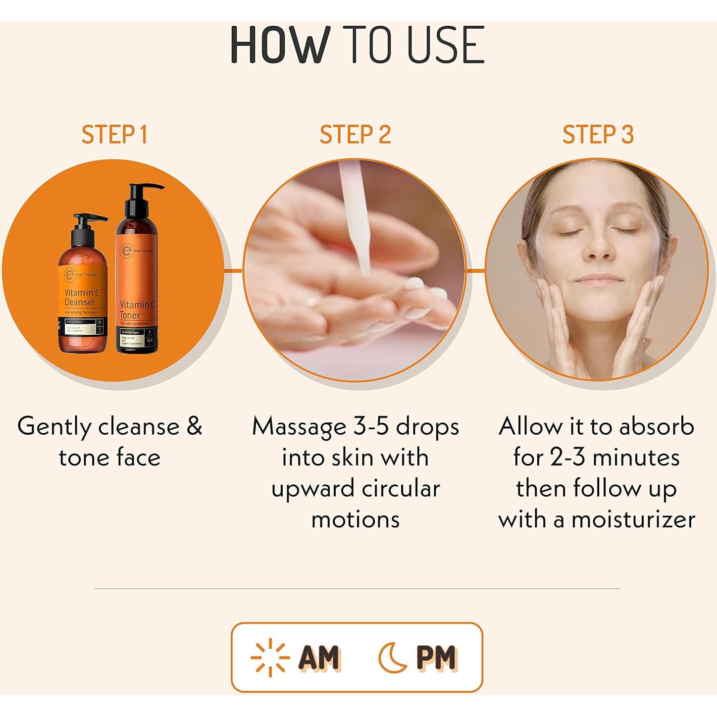 Suero Facial de Vitamina C Eve Hansen 59 ml - Hidratante y Antioxidante