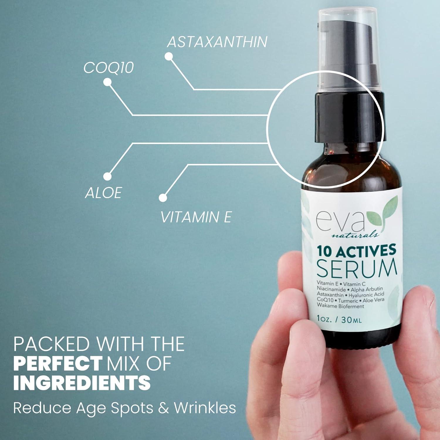 Suero Facial Antienvejecimiento Eva Naturals 10 Activos 50ml