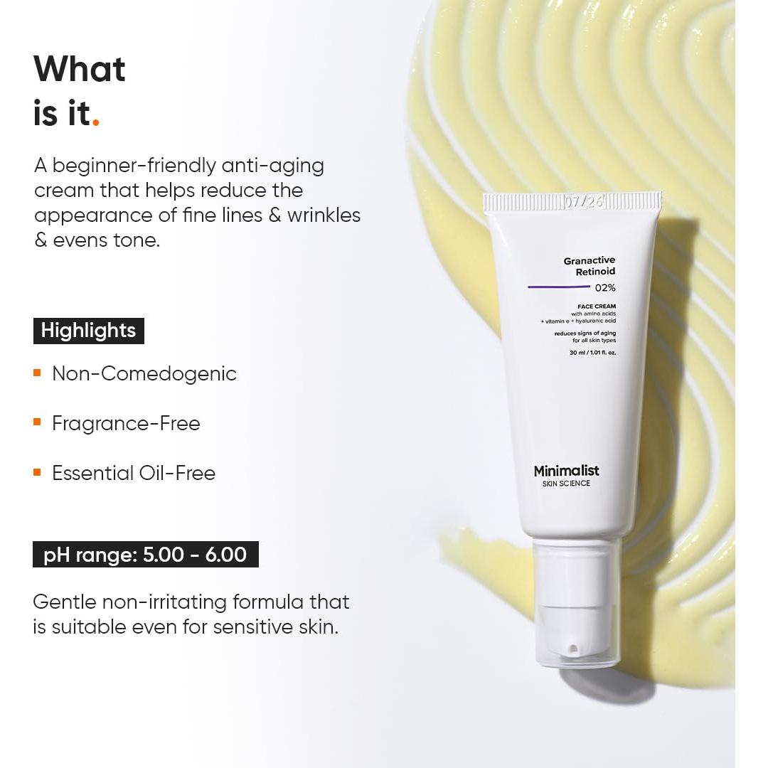 Crema Nocturna Anti Envejecimiento Minimalista 30 ml