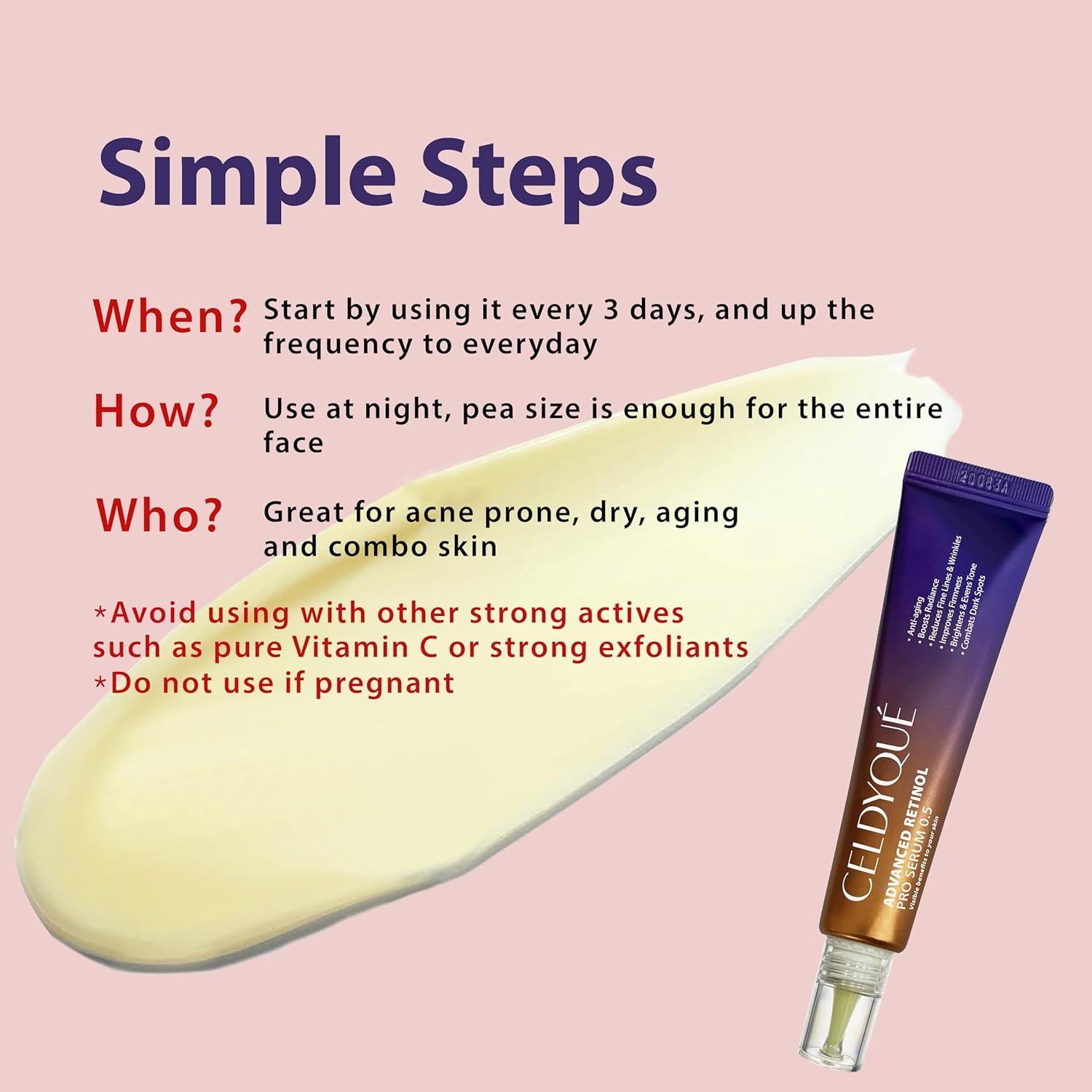 Suero Antienvejecimiento CELDYQUE Retinol 0.5% 66% CICA