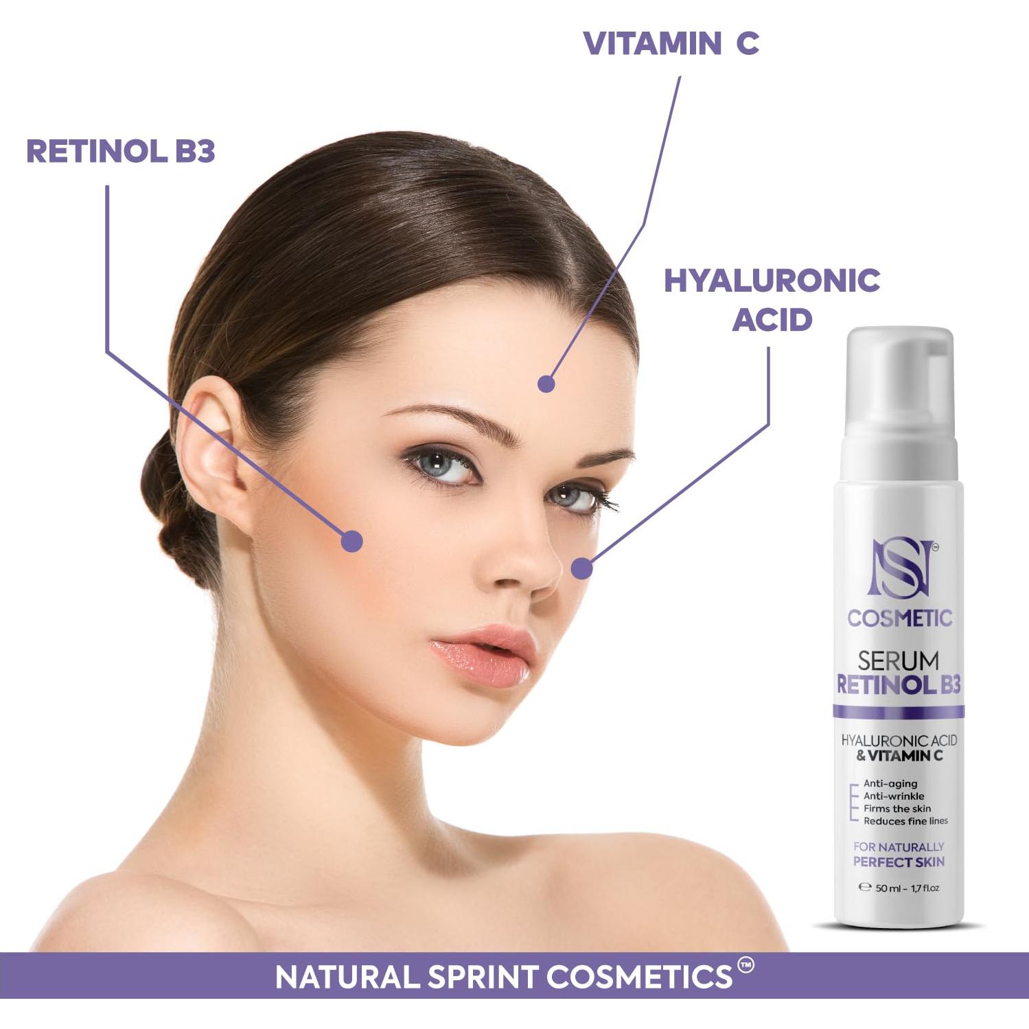 Suero Facial Anti-Envejecimiento Bio Treasure 50ml - Retinol B3, Ácido Hialurónico, Vitamina C