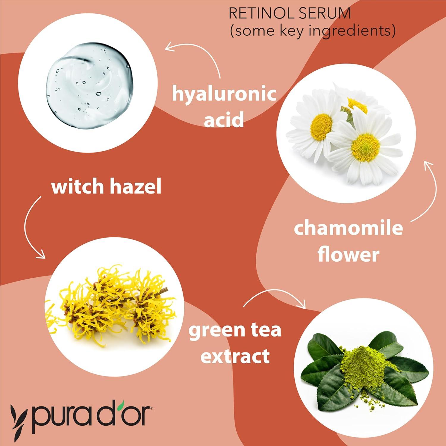 Suero de Retinol PURA D'OR 98 ml - Antienvejecimiento Nocturno