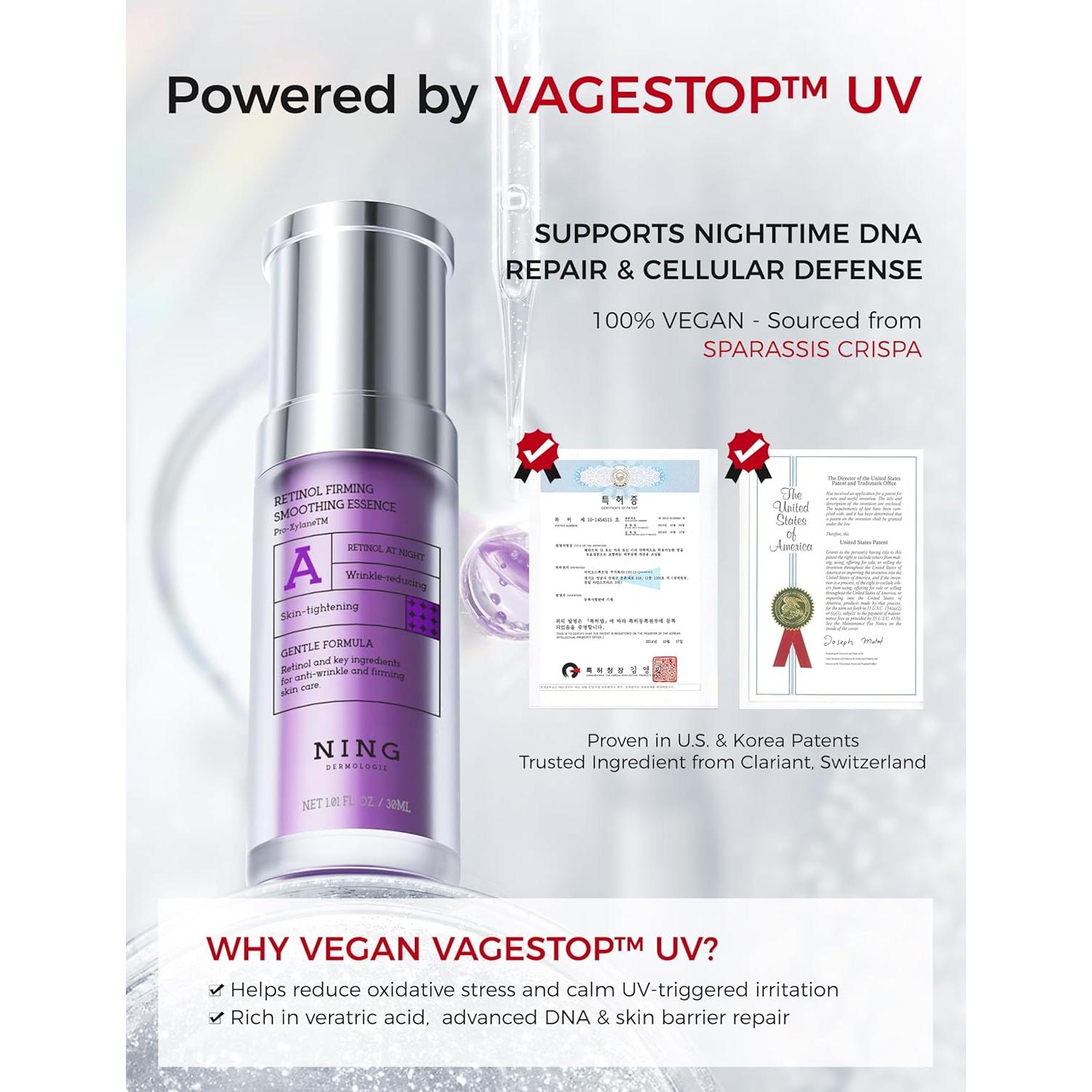 Suero de Retinol NING DERMOLOGIE 30ml - Antienvejecimiento y Péptidos