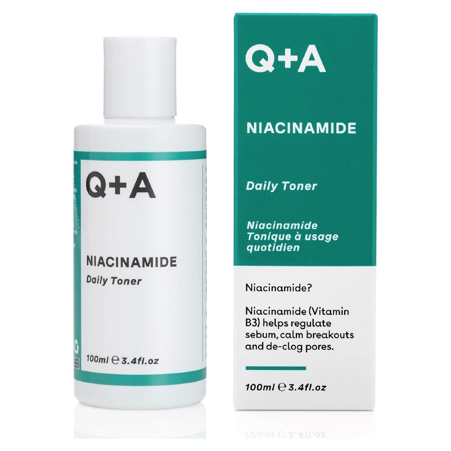 Tónico Facial Niacinamida Q+A 100ml - Calma y Refina Poros