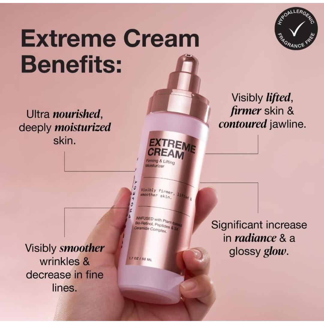 iNNBEAUTY PROJECT Extreme Cream Anti-Aging, Firming, & Lifting Refillable Moisturizer (1.7 oz / 50 mL).