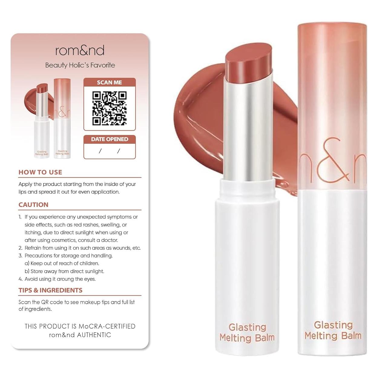 Bálsamo Labial Brillante K-Beauty 3.4g - Tinte Hidratante #05 Arena de Nougat