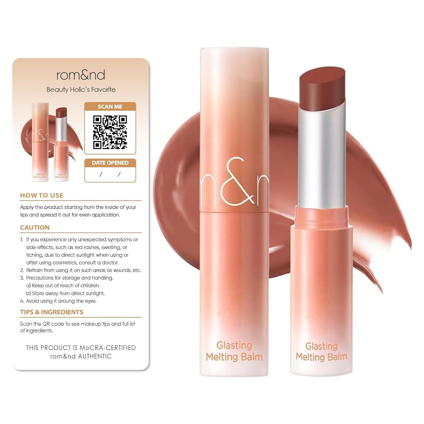 Bálsamo Labial Hidratante Rom&nd Glasting Melting 3.4g #13 Scotch Nude
