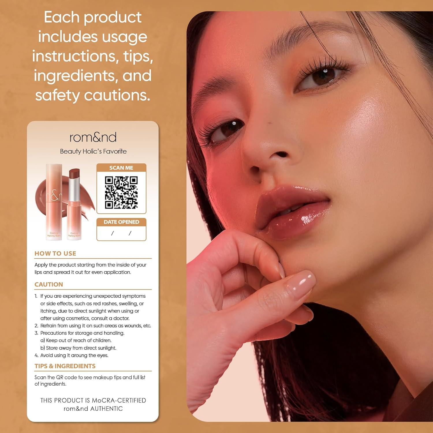 Bálsamo Labial Hidratante Rom&nd Glasting Melting 3.4g #13 Scotch Nude