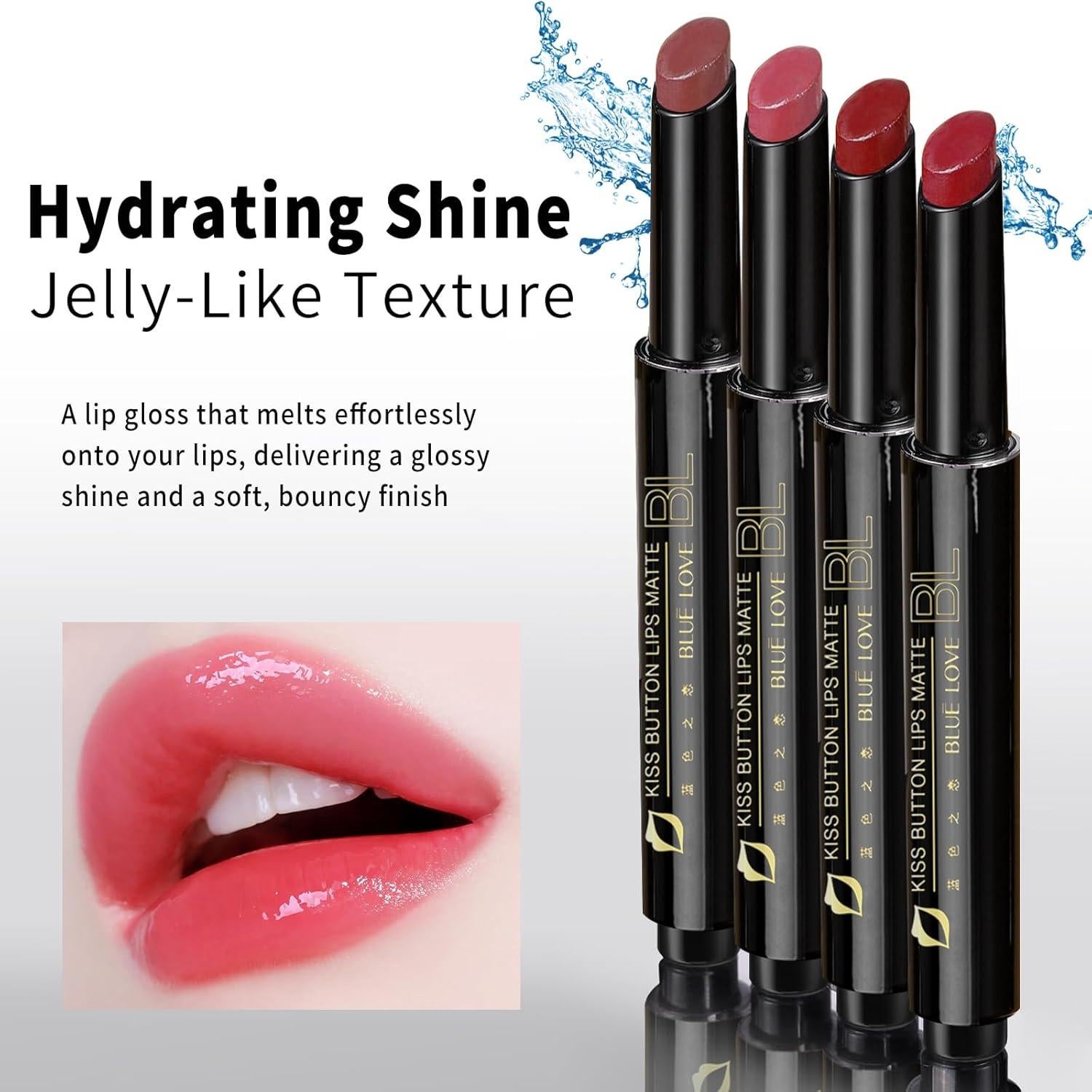 Set de Labiales Jelly Gloss Blue Love 2 Pzs Hidratante