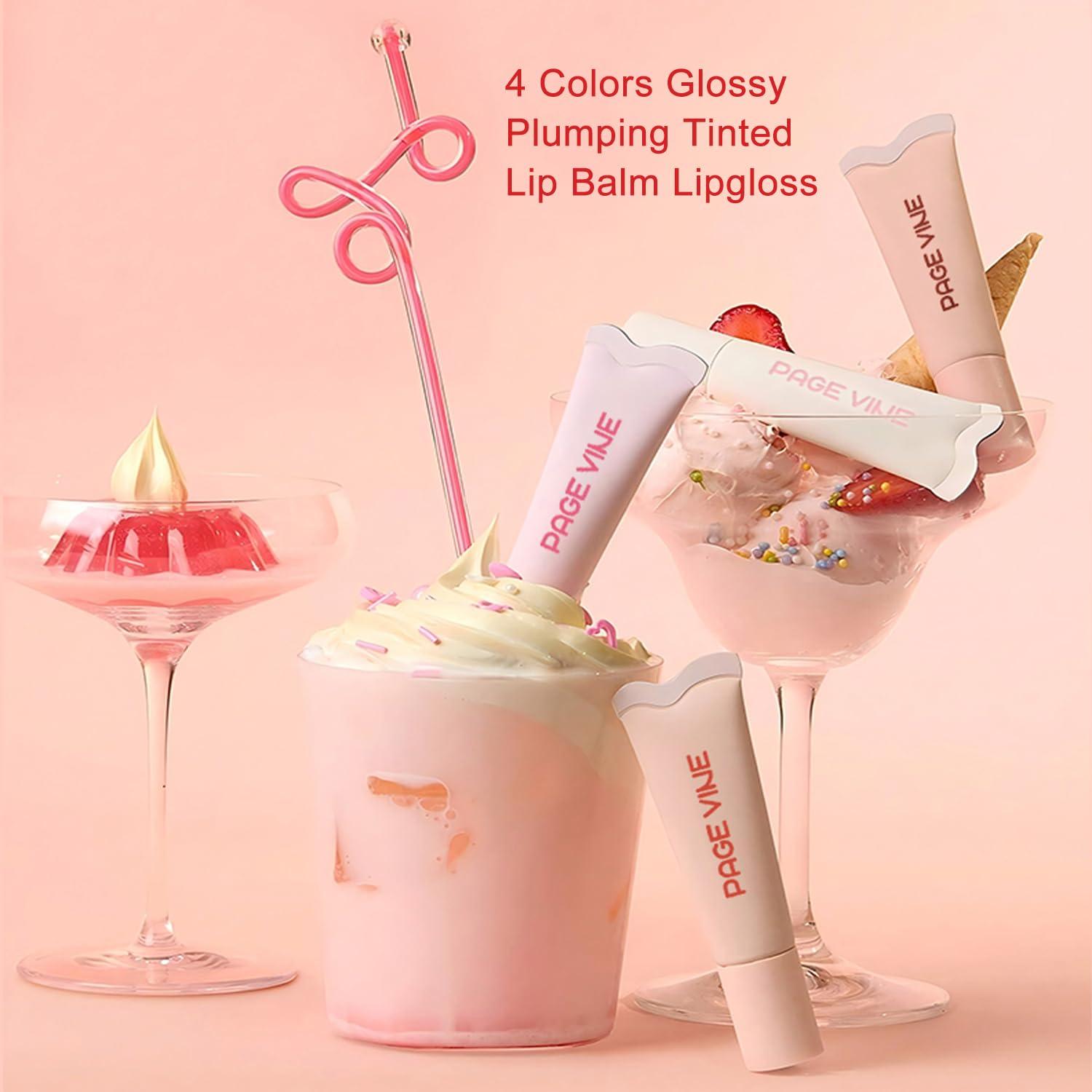 Juego de 4 Brillos Labiales Hidratantes Bekoeen 100g