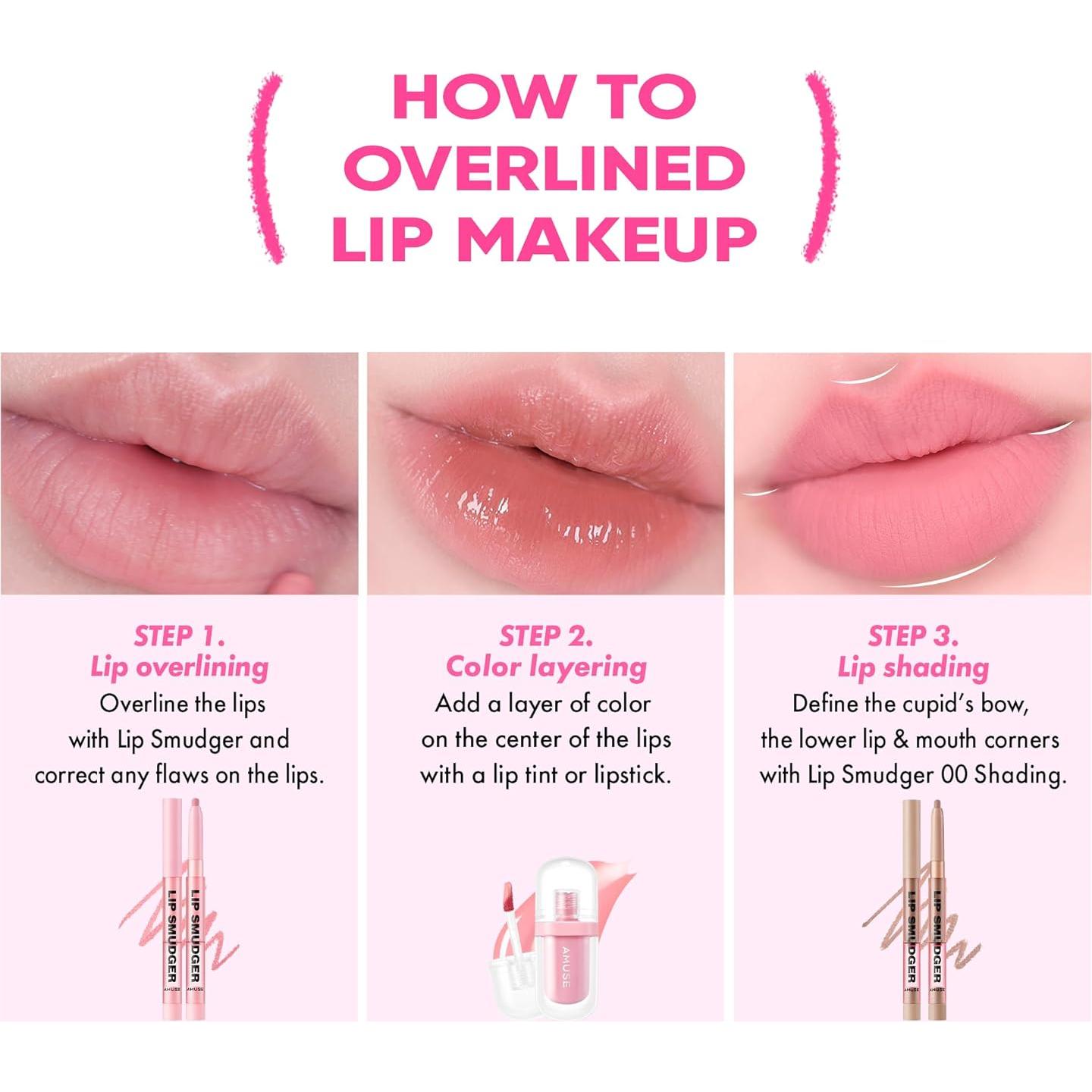 Lápiz Labial Amuse 02 Rosa Mate Multiuso Vegano 5 en 1