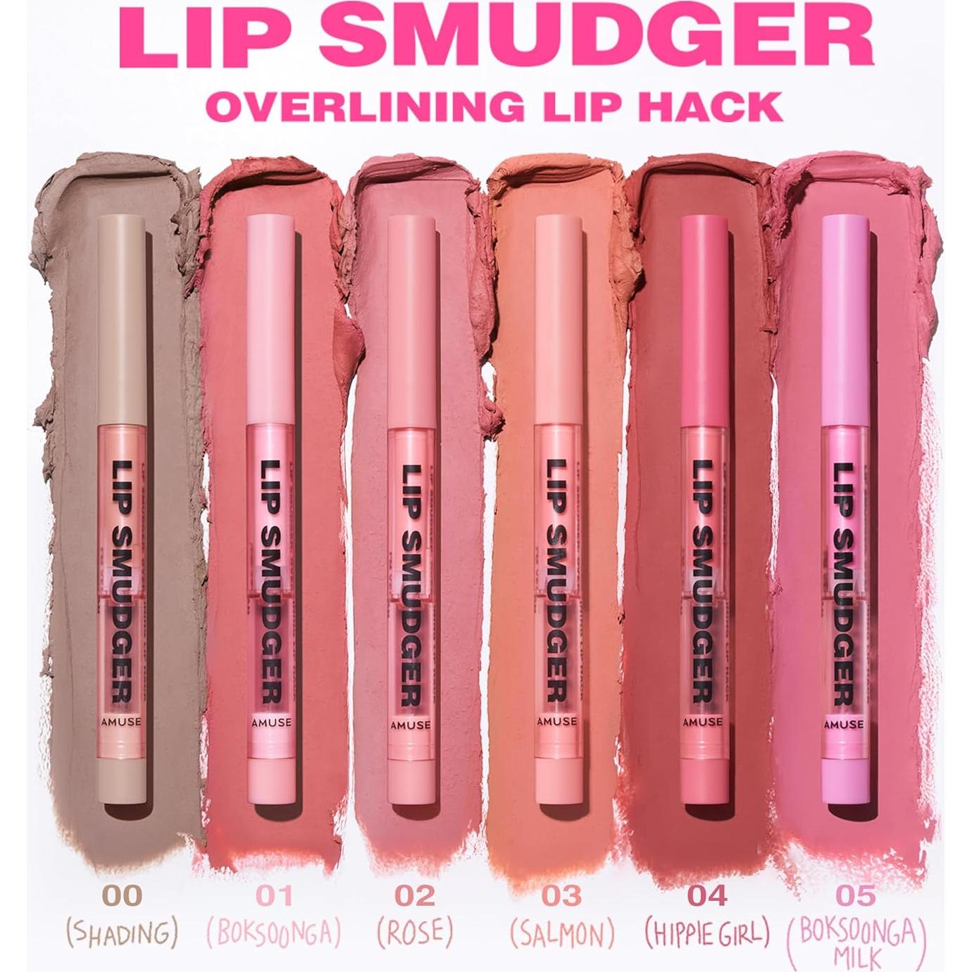 Lápiz Labial Amuse 02 Rosa Mate Multiuso Vegano 5 en 1