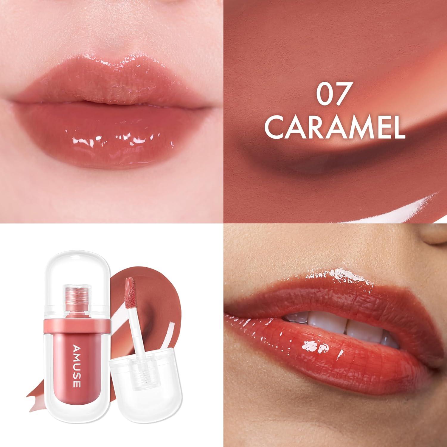 Tinte labial Jel-fit Amuse 07 Caramel 12 horas hidratante