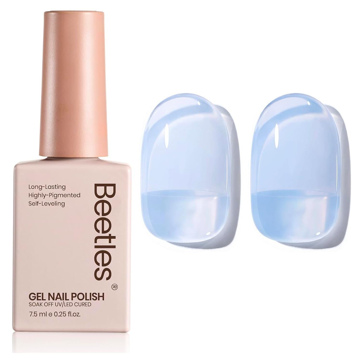 Esmalte de Uñas Gel Jelly Azul Beetles 15ml Leche de Arándano