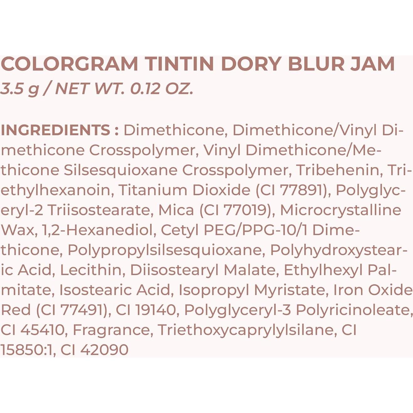 COLORGRAM TINTIN DORY BLUR JAM 05 Hip Berry - Tinte Labios y Mejillas