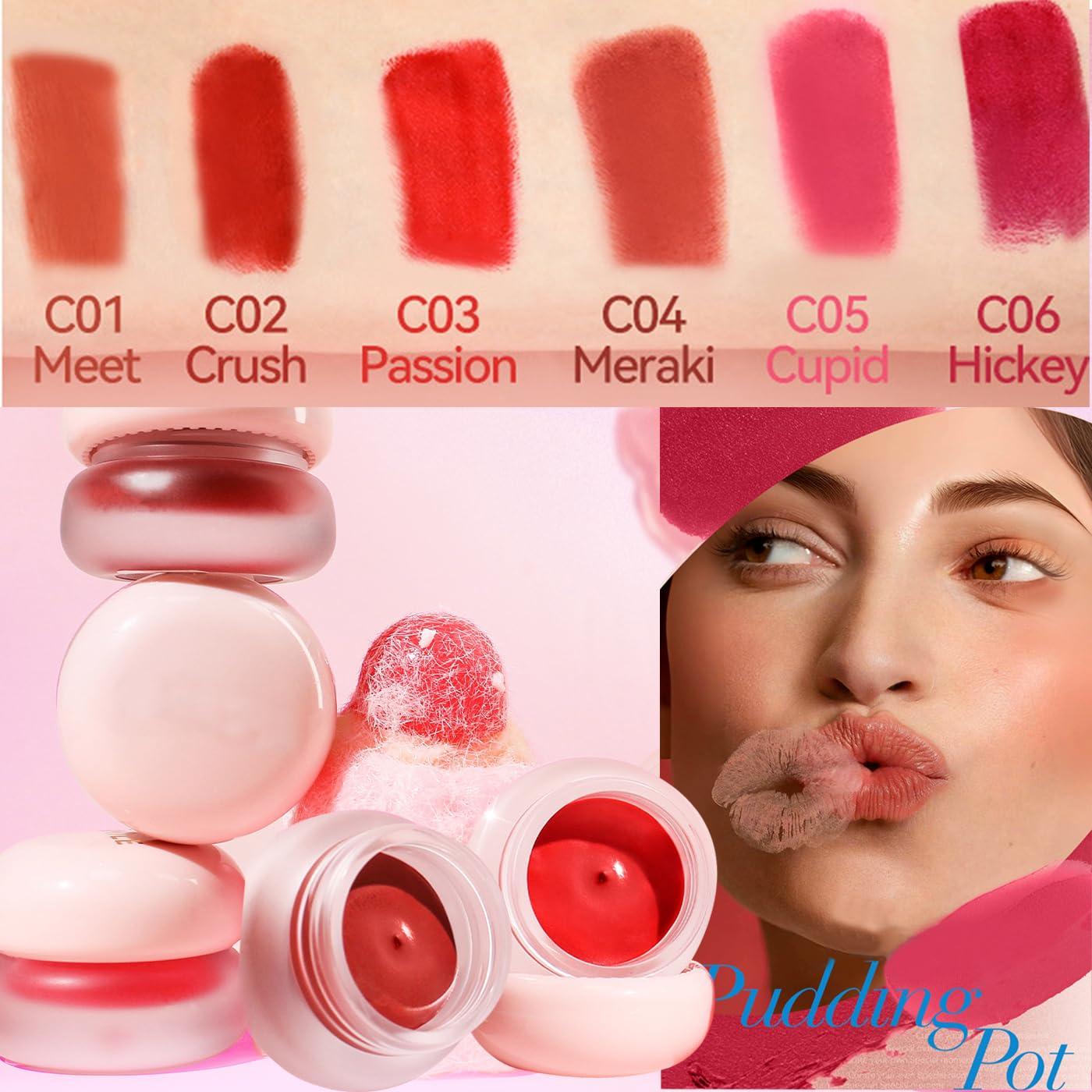 Pudding Pot Multiuso Labios y Mejillas 6 Colores - Rubor Mate