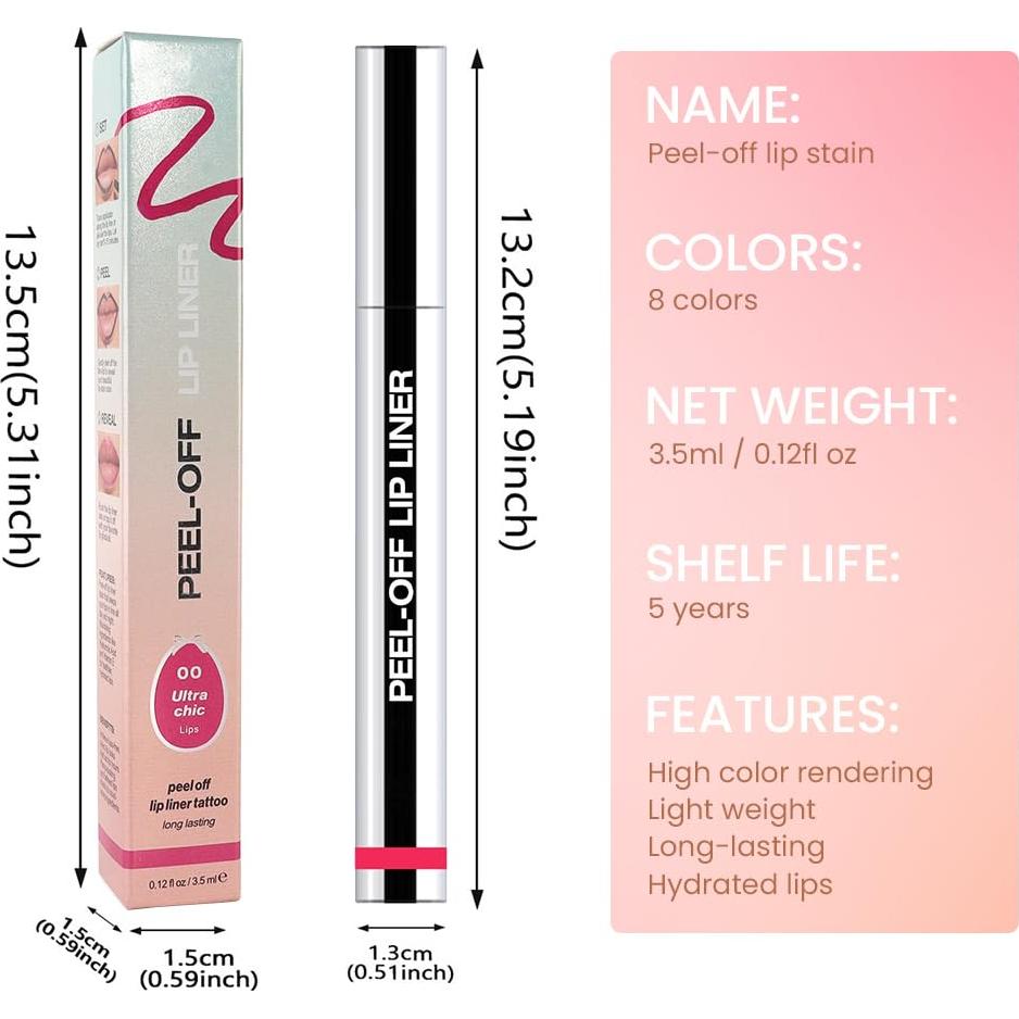 Tinte de Labios Líquido Mate Peel Off FeiCuiYun Rosa Delicado