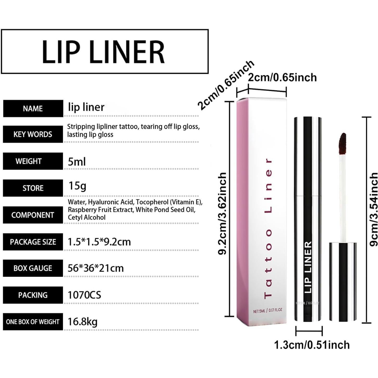 Juego de Lápiz Labial Despegable Bekoeen - 3 Piezas Mate