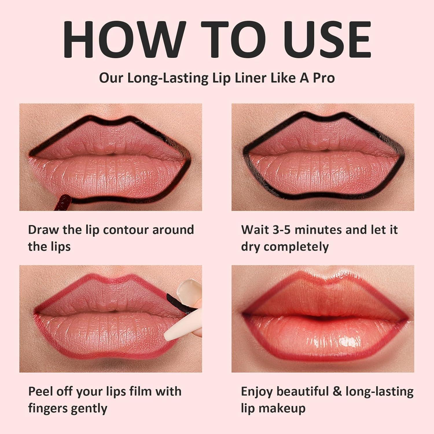 Tinte de Labios Peel Off WOPPOE - Color Impermeable 8 Tonos