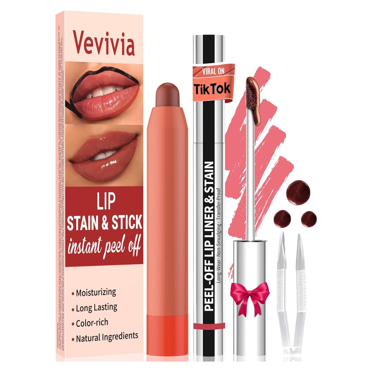 Conjunto Tinte Labios Vevivia Rosa Nude - Larga Duración e Hidratante