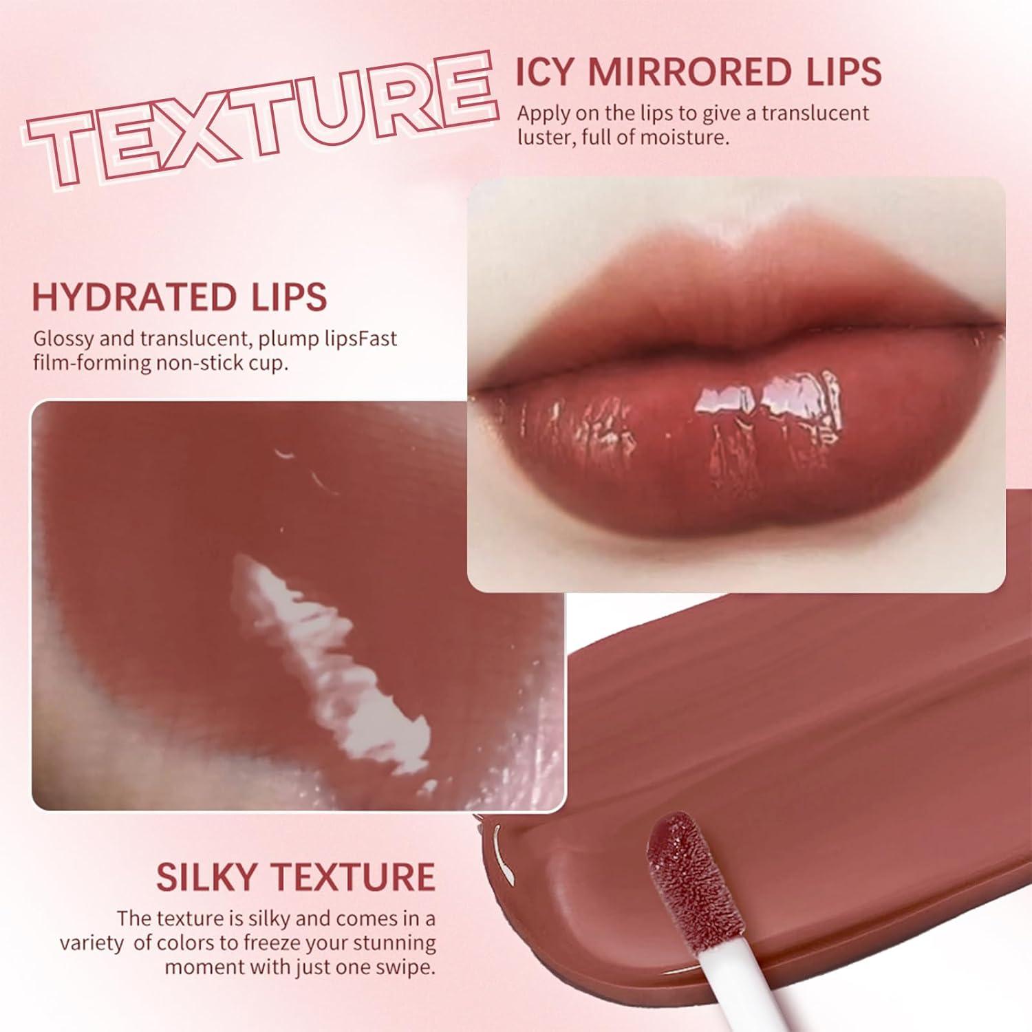 Combo de Lápiz Labial Peel Off HOSAILY 2 Colores + Brillo Hidratante