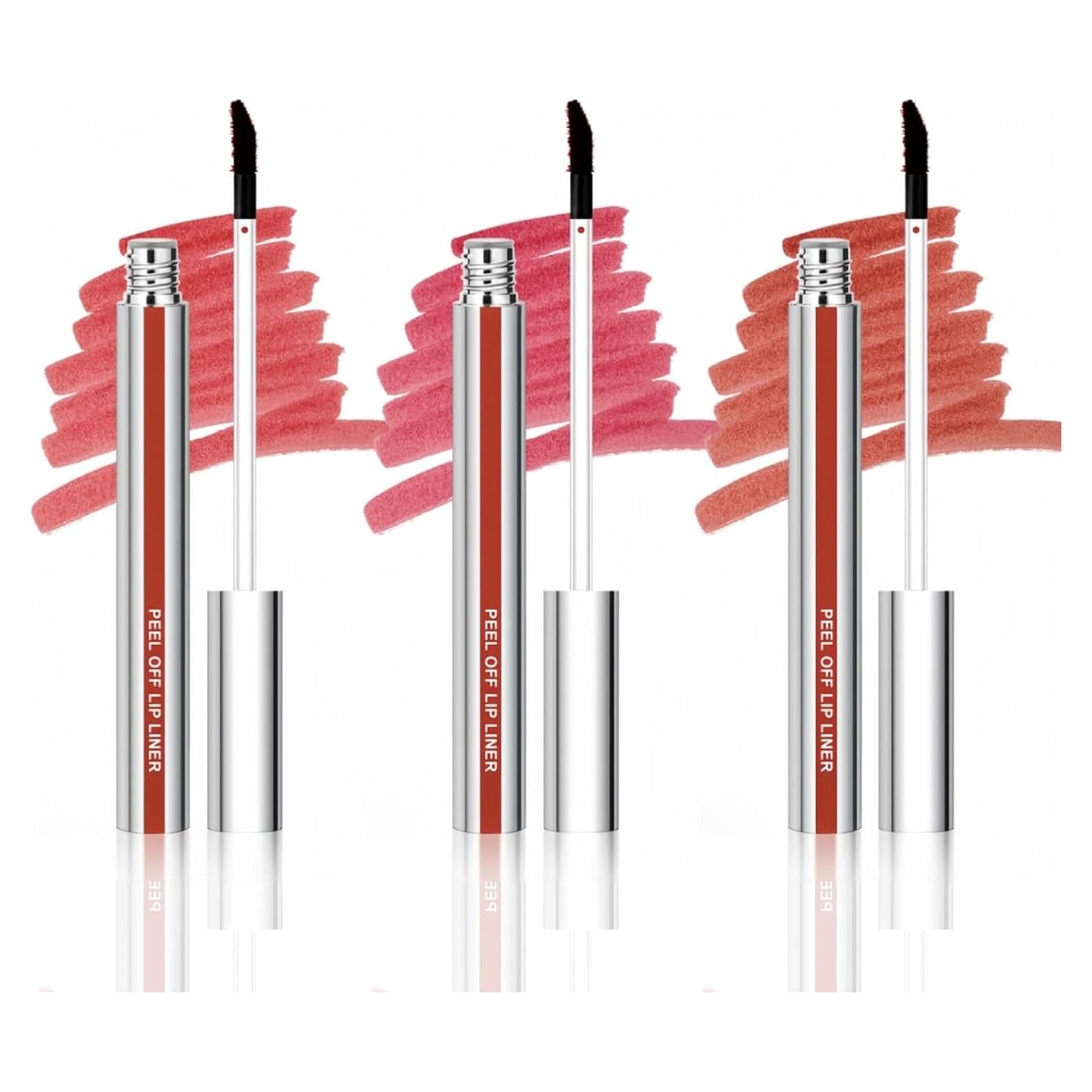 Tinte para Labios Peel Off GOERTI, 3 Colores Mate Larga Duración