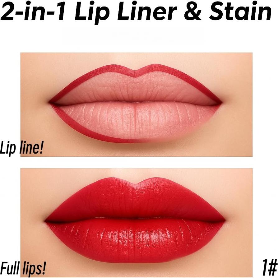 Tinte para Labios Peel Off GOERTI, 3 Colores Mate Larga Duración