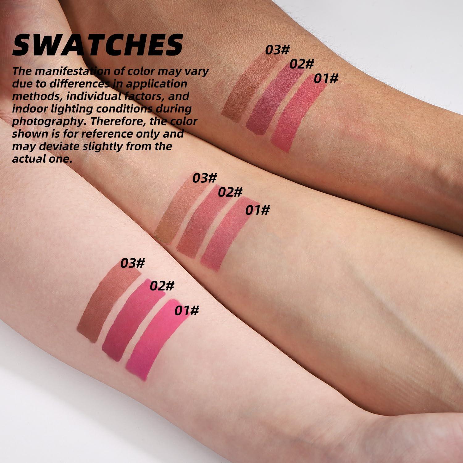 Tinte para Labios Peel Off GOERTI, 3 Colores Mate Larga Duración