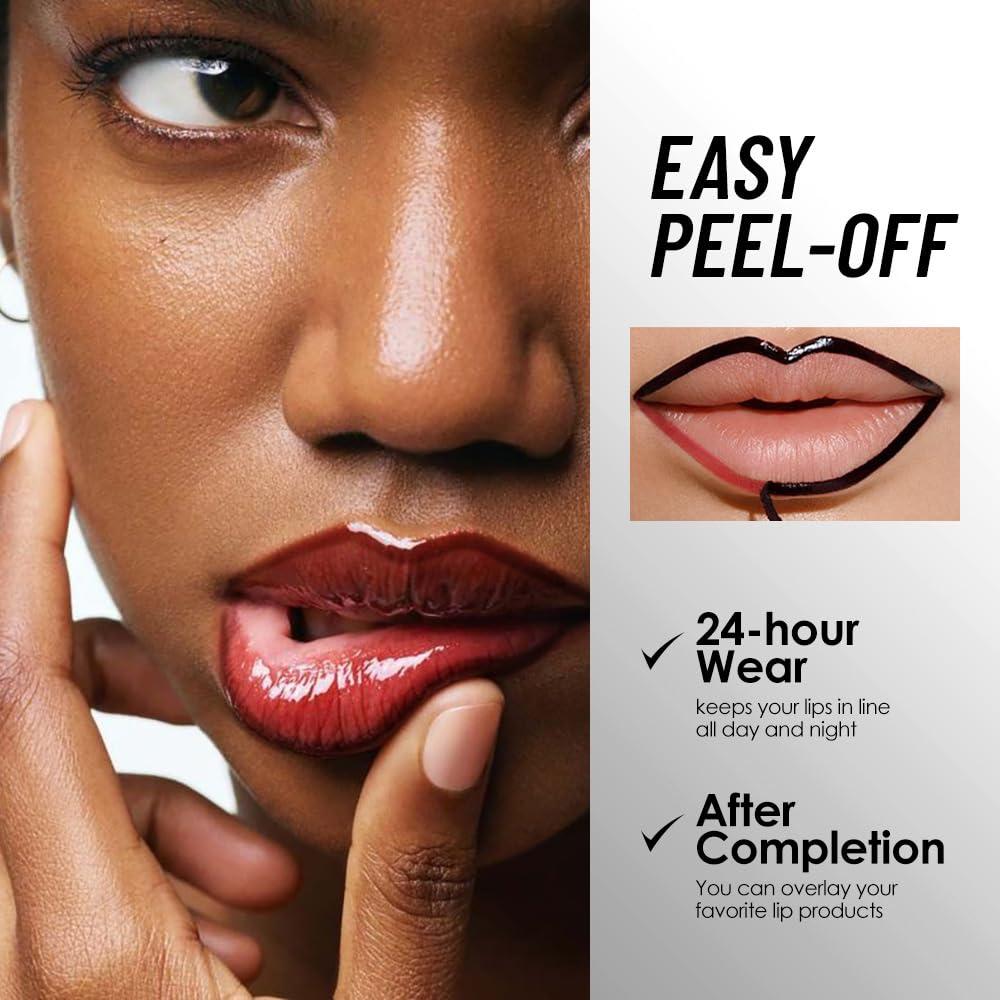 Tinte para Labios Peel Off GOERTI, 3 Colores Mate Larga Duración