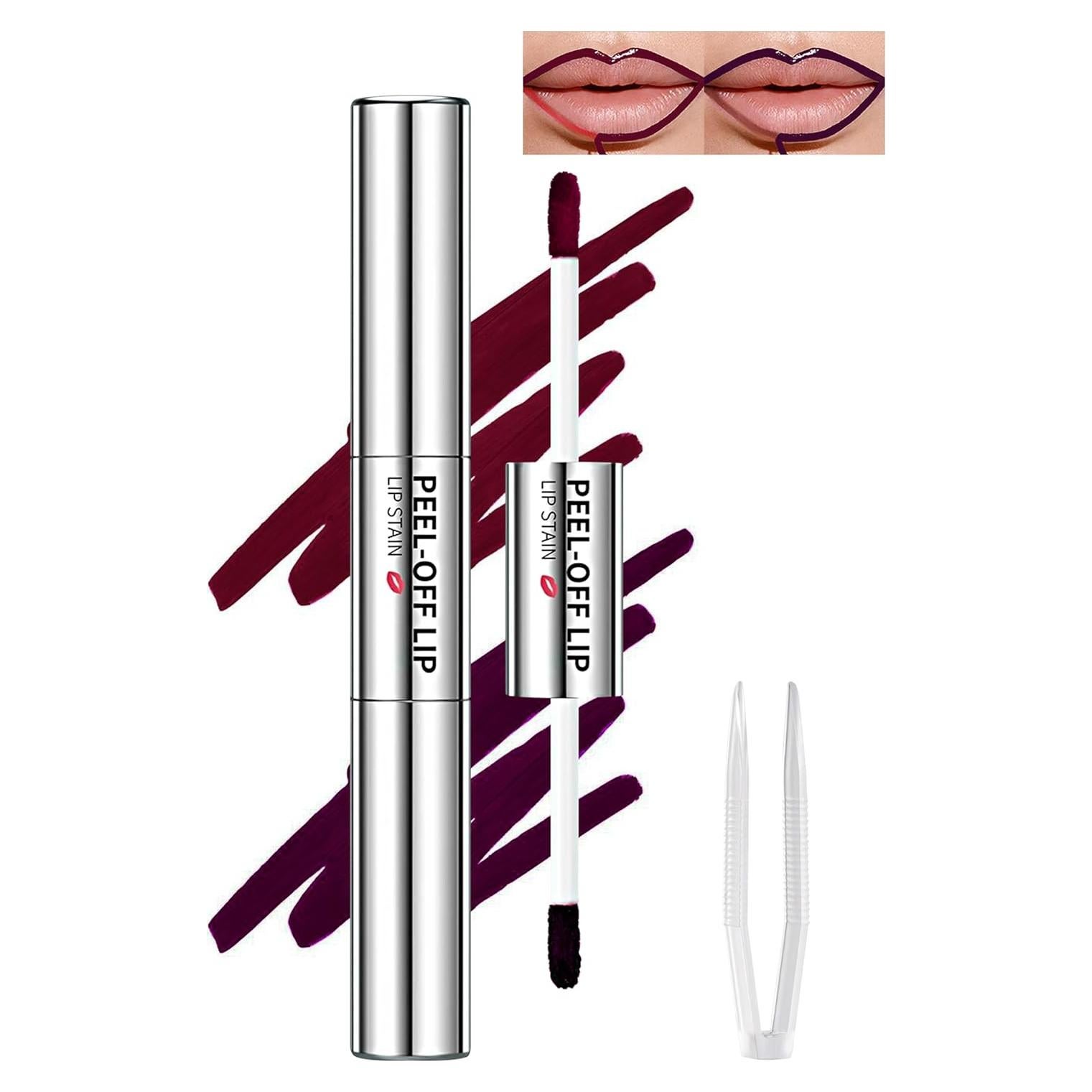 Tinte de Labios Peel Off HOSAILY Doble Cara Impermeable Nude