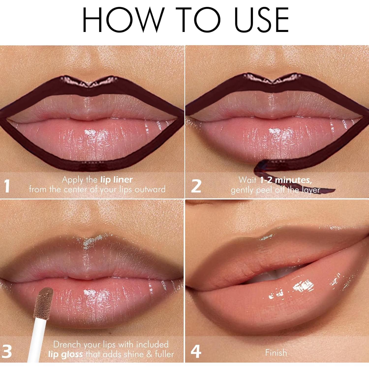 Tinte de Labios Peel Off Wugbc - Set 2 Mauve Neutro