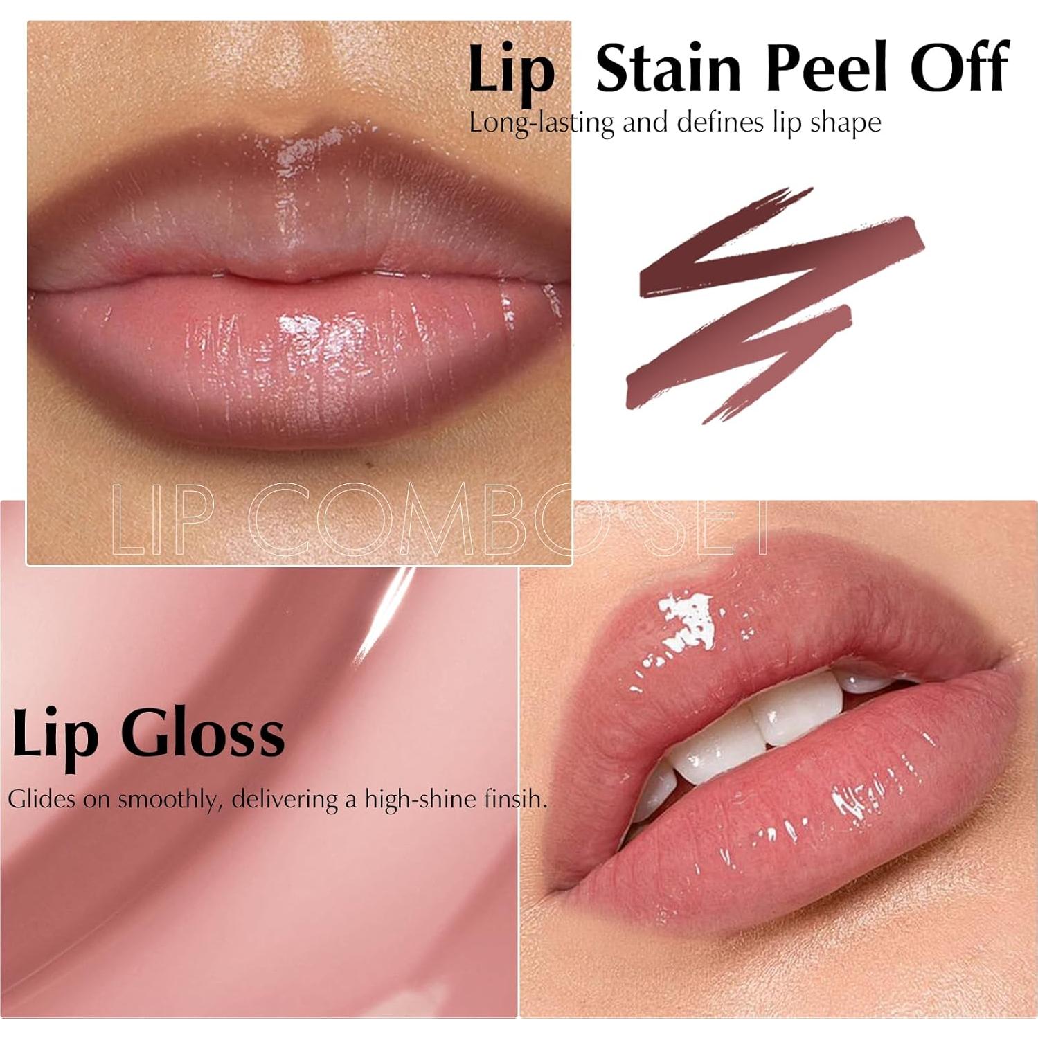 Tinte de Labios Peel Off Wugbc - Set 2 Mauve Neutro