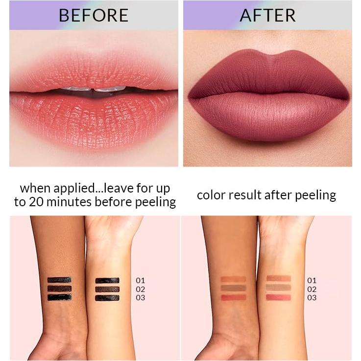 Lápiz Labial Despegable PWYSHXDF, Tatuaje de Larga Duración