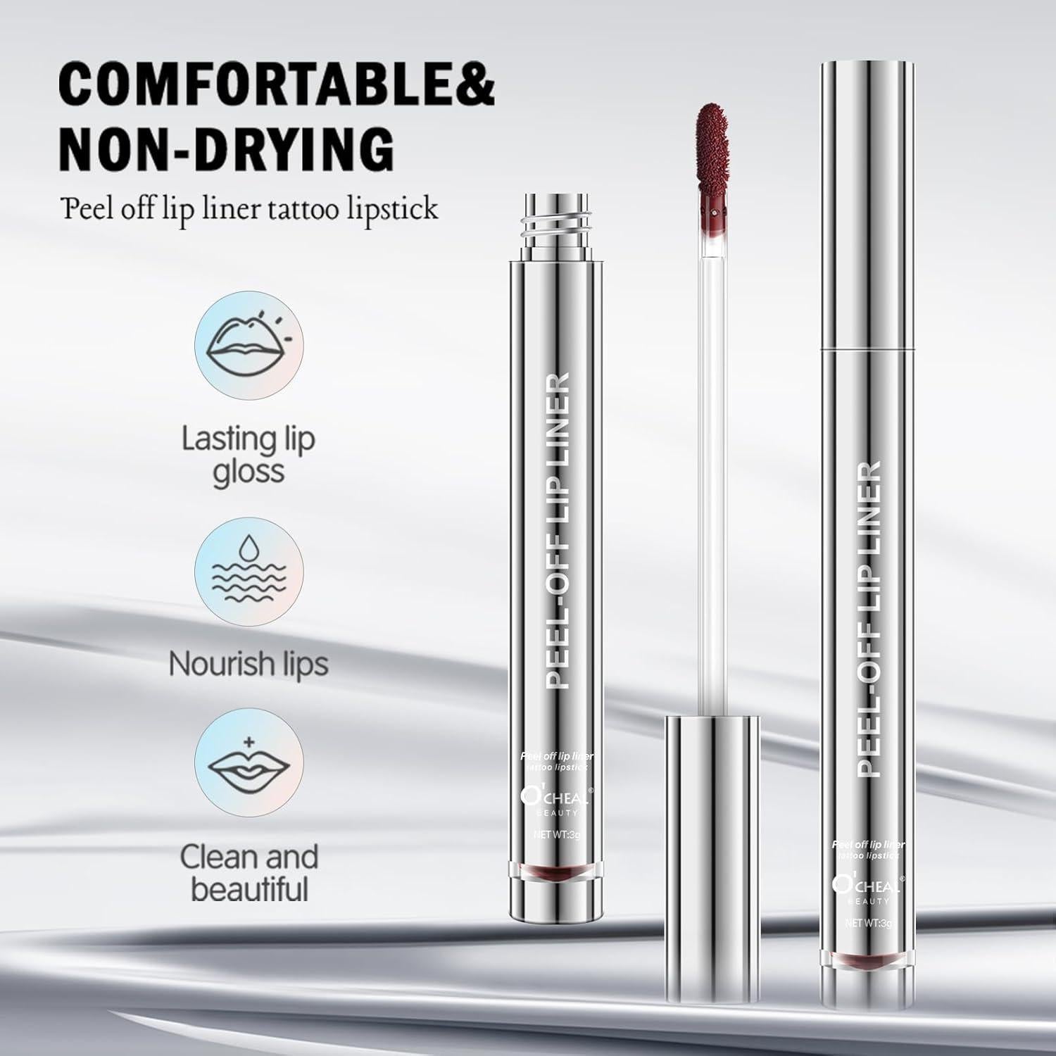 Delineador Labial Peel-Off O'CHEAL 02# Larga Duración 2.96ml