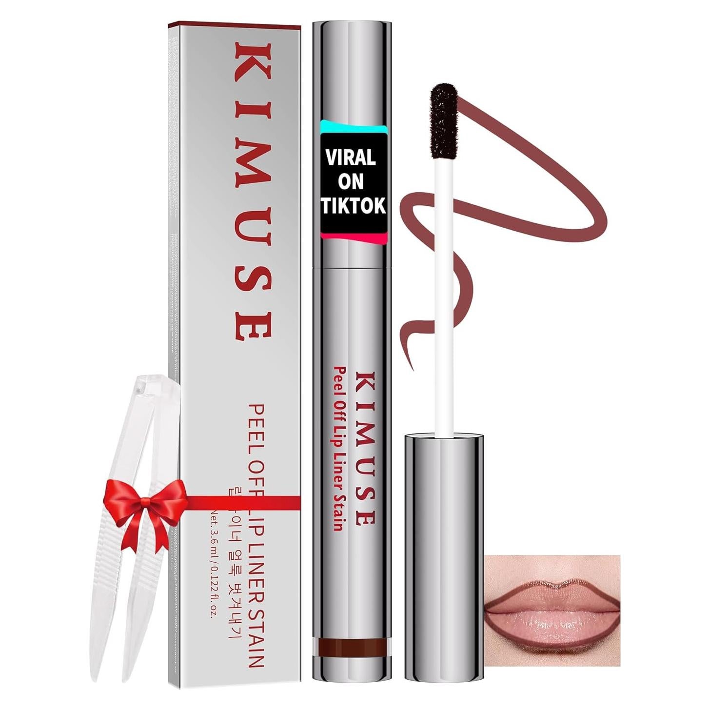 Tinte de Labios Peel Off KIMUSE Cereza Negra Larga Duración