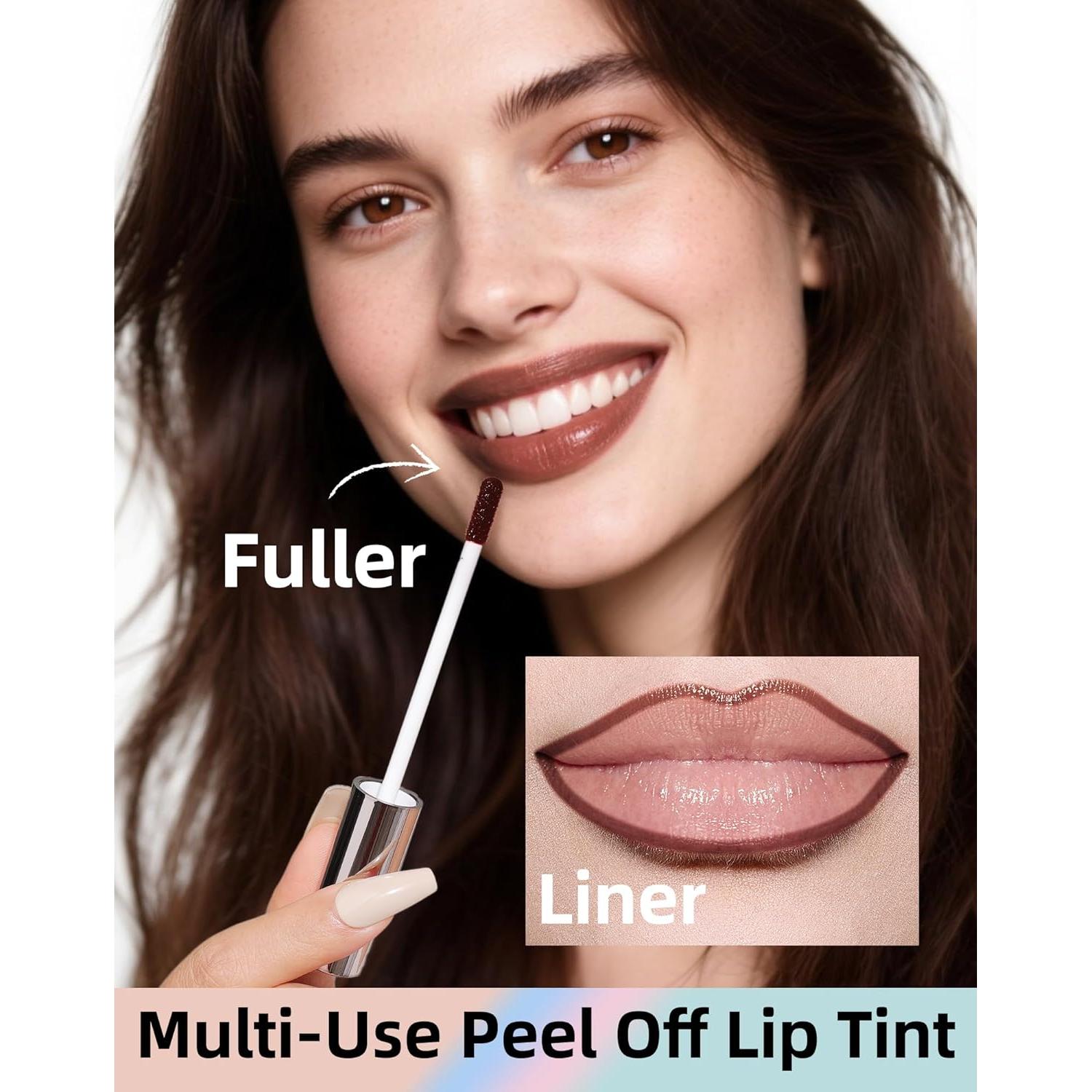 Tinte de Labios Peel Off KIMUSE Cereza Negra Larga Duración