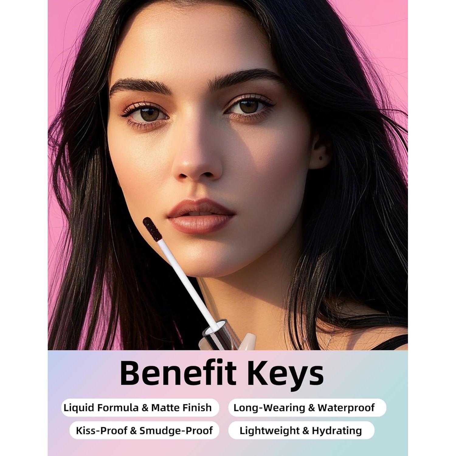 Tinte de Labios Peel Off KIMUSE Cereza Negra Larga Duración