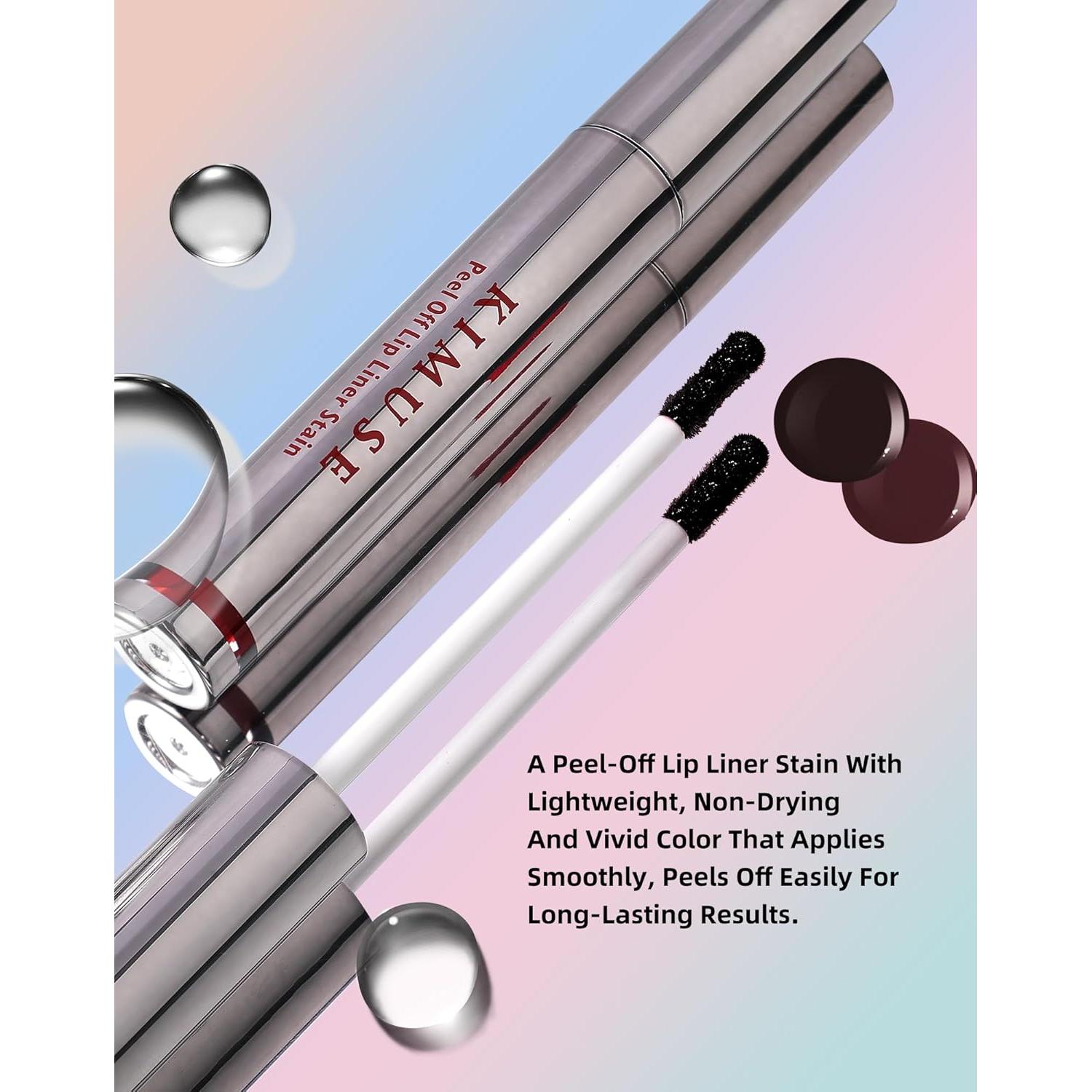 Tinte de Labios Peel Off KIMUSE Cereza Negra Larga Duración