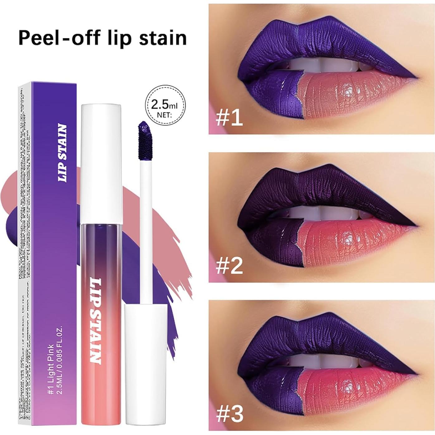 Juego de 3 Tintes de Labios Peel Off Bekoeen - Larga Duración